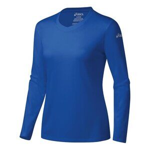 ASICS - Women's Ready Set Long Sleeve V neck TShirt - New Blue - Size XL